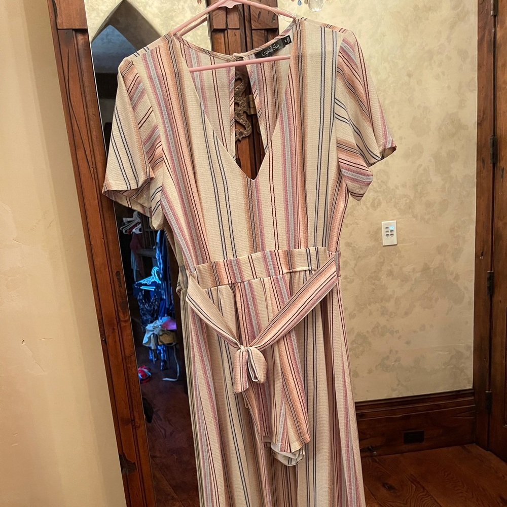Crystal Sky Romper with Cape